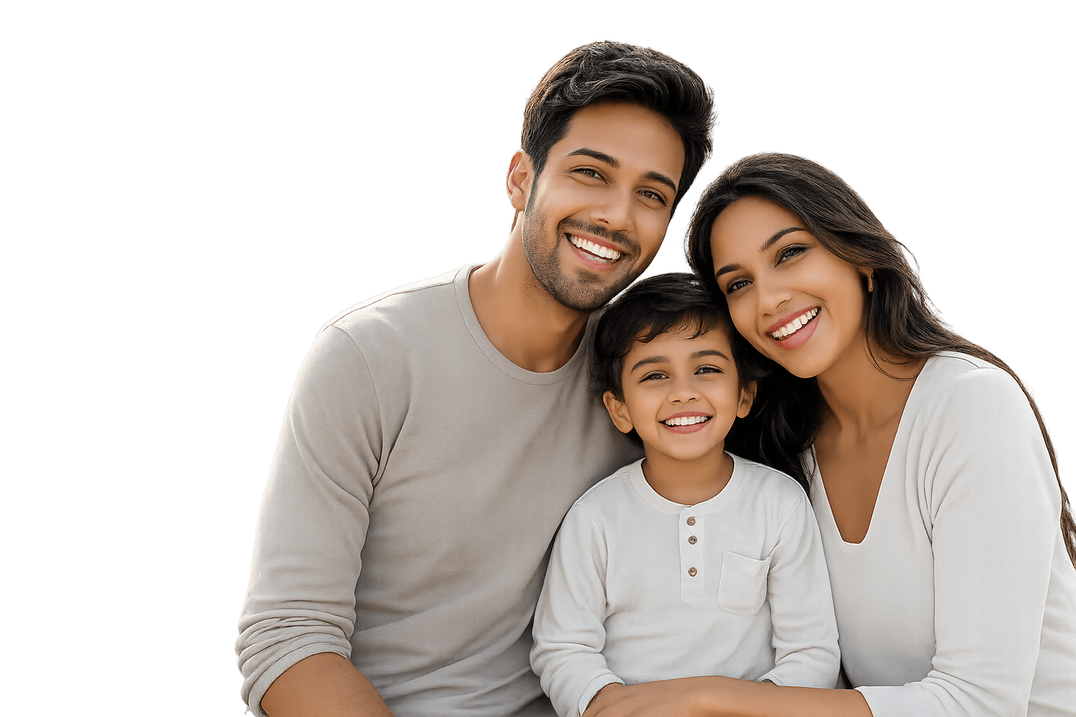 Smiling family